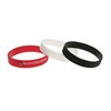 Dienstleister Suche - Farbige Silikonarmbänder werden bedruckt oder geprägt, bereits ab 300 Stück. - Pins & mehr GmbH & Co.KG