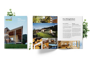 HCG corporate designs Kunden & Projekte Holzbau Wegscheider - Design Broschüre + Website