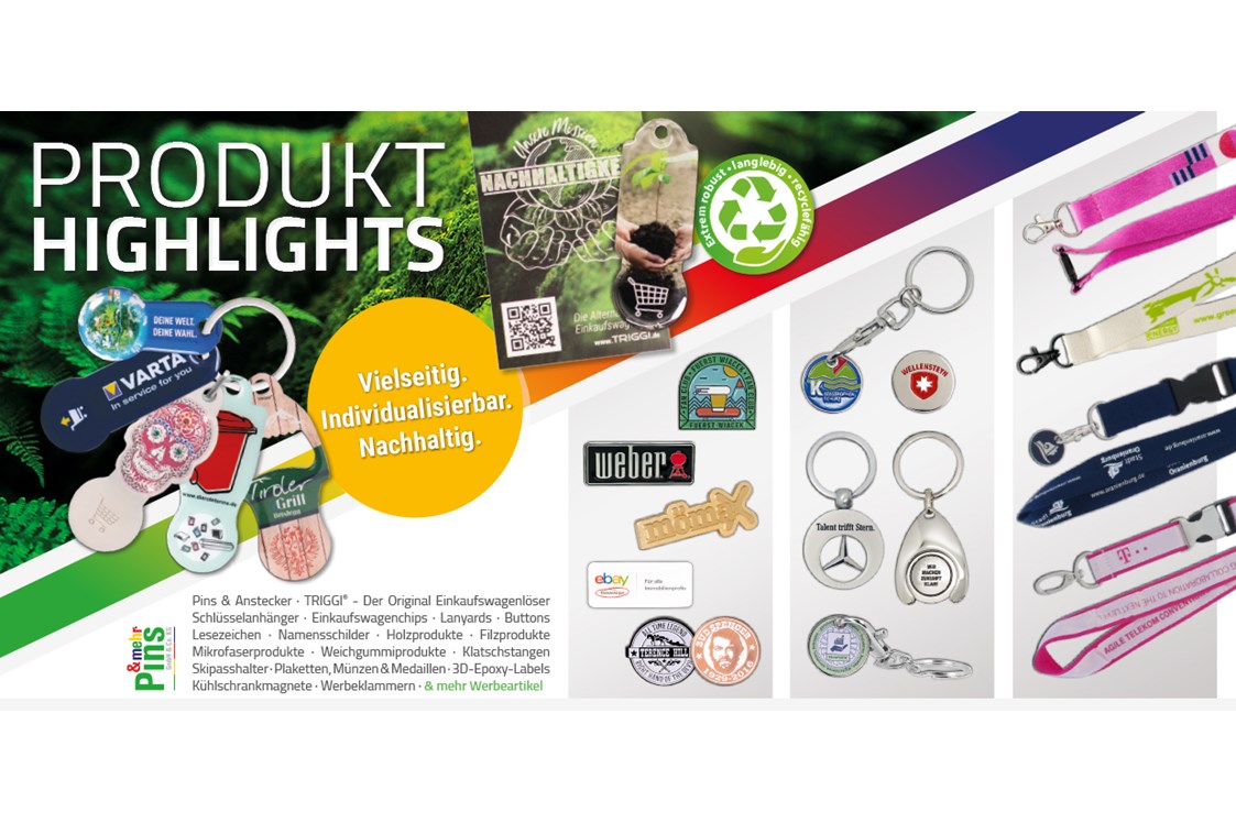Dienstleister: Einige unserer Produkt-Highlights im Überblick - Pins & mehr GmbH & Co. KG